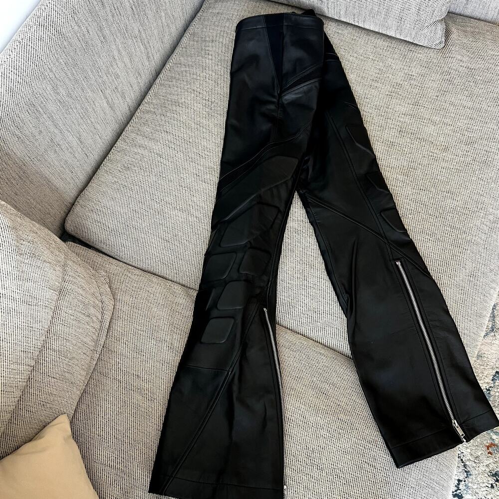 Dion Lee leather panelled flared pants black size XS 2 - Picture 9 of 14